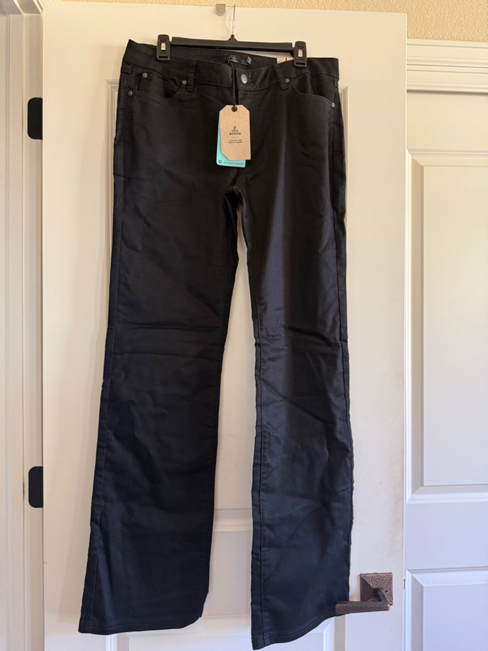 NWT Prana Jada Jean, Black, Sz 12 Tall.